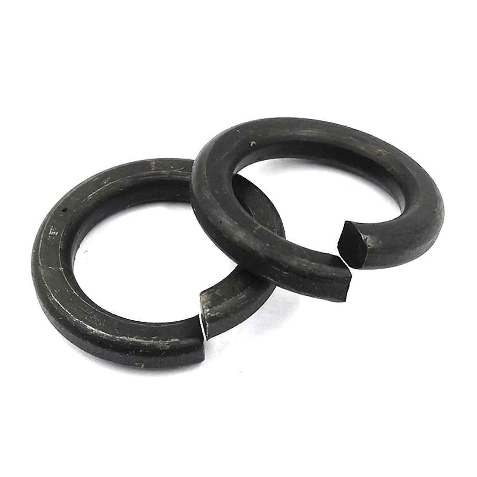 Split Lock Washers,2-50 Pcs M2-M24 Black Steel Spring Washer Split Elastic Lock Gasket, M24(2Pcs) (Color : As Show, Size : M2.5(50Pcs))