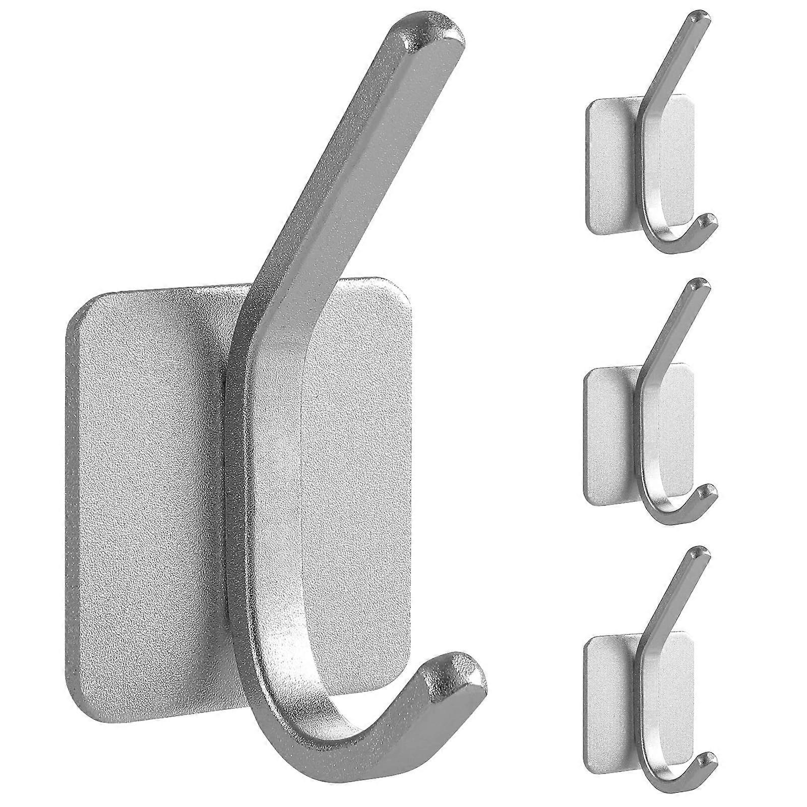 Heavy Duty Adhesive Hooks, Self-Adhesive Hooks Multiple Colors and Styles, Maximum Load 50 lbs, Suitable for Home School and Office (4 Pack)