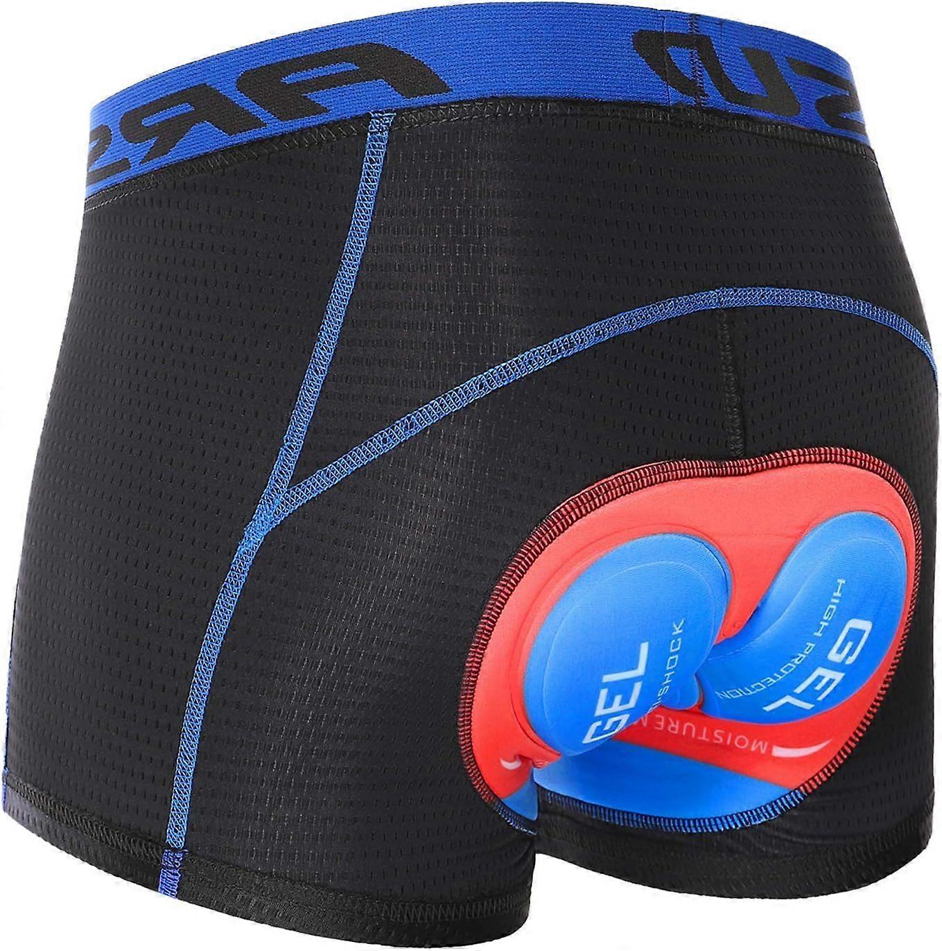 Cycling Shorts Sweat, Mountain Cycling Shorts Absorbent Fast Drying Padded 5D Gel Padded MTB Bike Underwear Shorts for Men