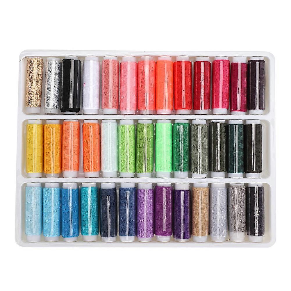 39-Roll Sewing Thread Set for Embroidery and Needlework, Lightweight Colorful Threads for Clothing Accessories and DIY Craft Projects