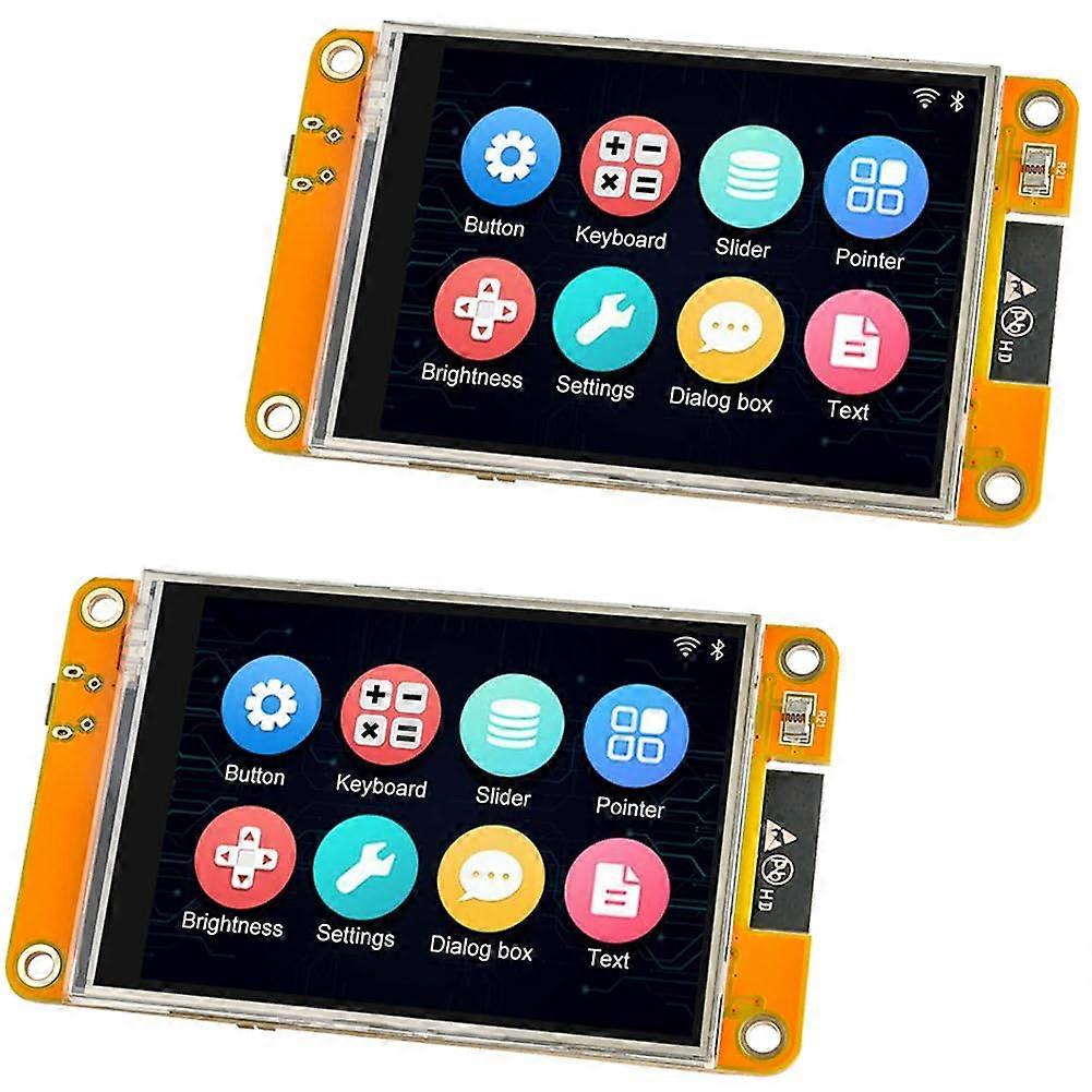 2.8 inch ESP32-2432S028R ESP32 Yellow Display ILI9341 Resistive Touchscreen 240x320 TFT LCD Module CYD Development Board for Arduino IDE (Pack of 2)