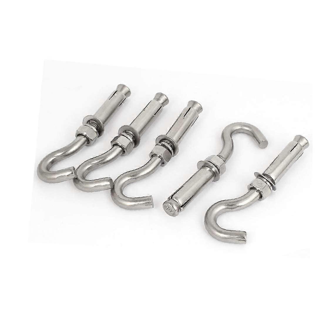 5pcs 304 Stainless Steel Expansion Anchor Bolt Open Cup Hooks M12 (Color : Multiple Colors)