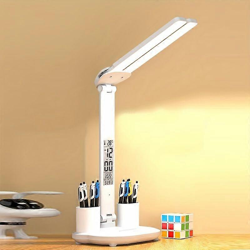 Eye Friendly LED Desk Touch Desktop lamp LCD Digital Display Reading light 3 Levels Dimmable