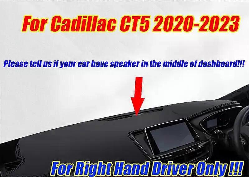 RHD Leather Dashboard Cover Dash Protector Pad Mat For Cadillac CT5 2020-2023