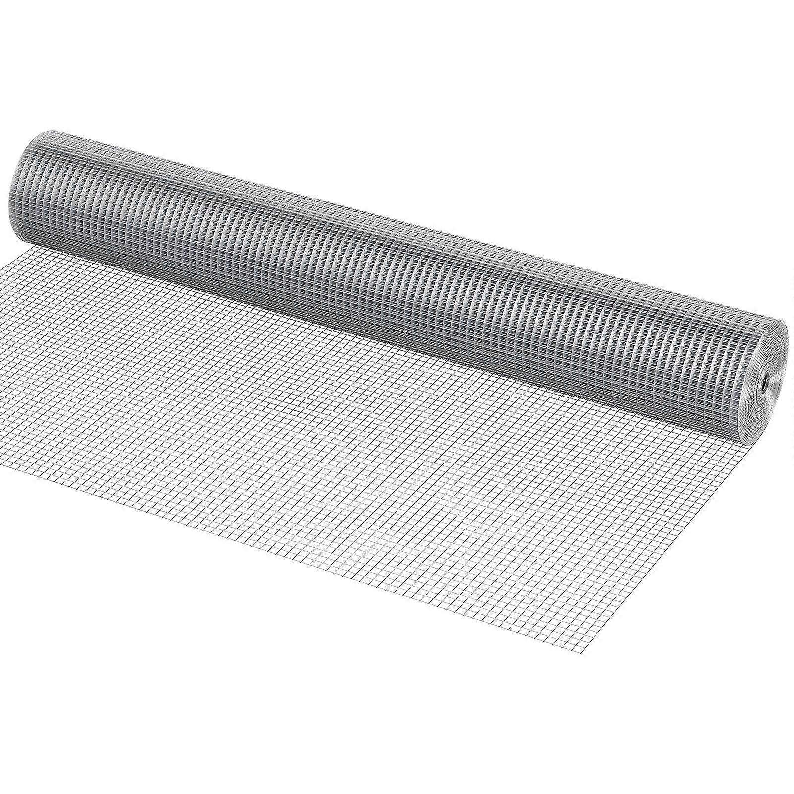 Hardware Cloth, 1/2 inch 48in x 50 ft 19 Gauge, Hot Dipped Galvanized Wire Mesh Roll, Chicken Wire Fencing, Wire Mesh for Rabbit Cages
