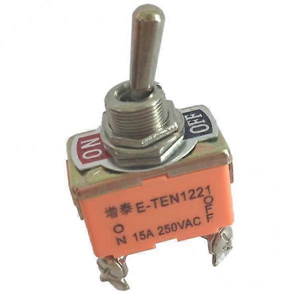 Double Pole Toggle Switch, 4 Pin Configuration, 250V 15A