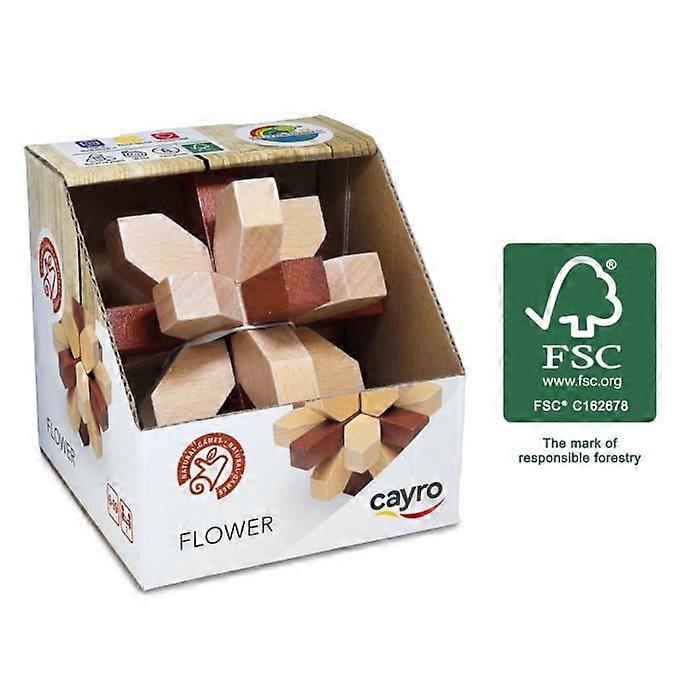 Puzzle fleur en bois