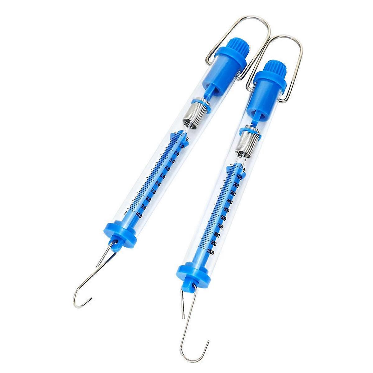 10 Pack 10N Transparent Spring Balance Hanging Tube Spring Scale