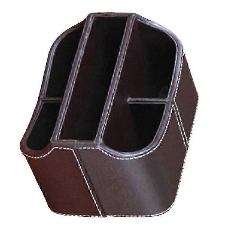 360 درجة الجلود التحكم عن بعد الهاتف والتلفزيون حامل مكتب تخزين مربع مستحضرات التجميل فرشاة التخزين عقد