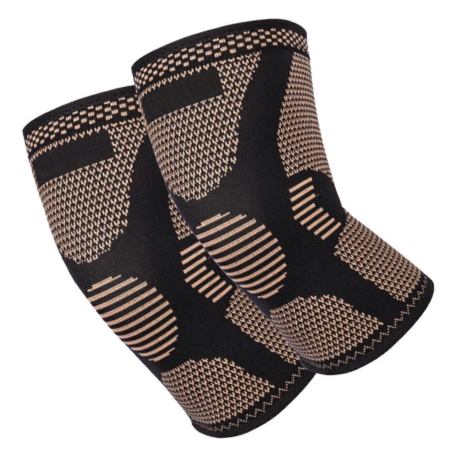 Knee Brace - Knitted Elastic Knee Sleeve for Cycling, Non-Slip Design, Size M, Letter Printed, 1 Pair