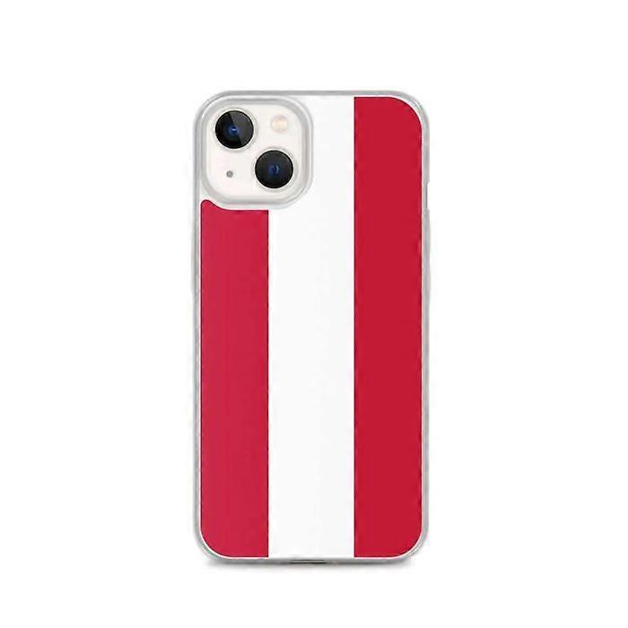 iPhone Case - Austria Flag - Flexible - Transparent Plastic - Compatible with iPhone 13
