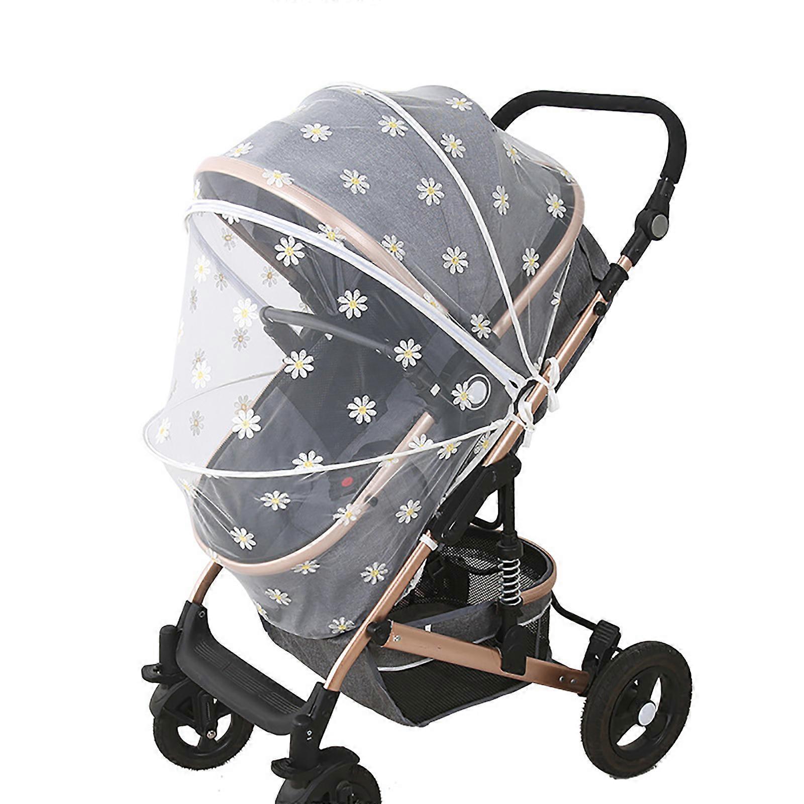 Summer Net for Baby Strollers Pushchair Bug Insect Netting Cover Safe Infants Protections Mesh Protectors Case White