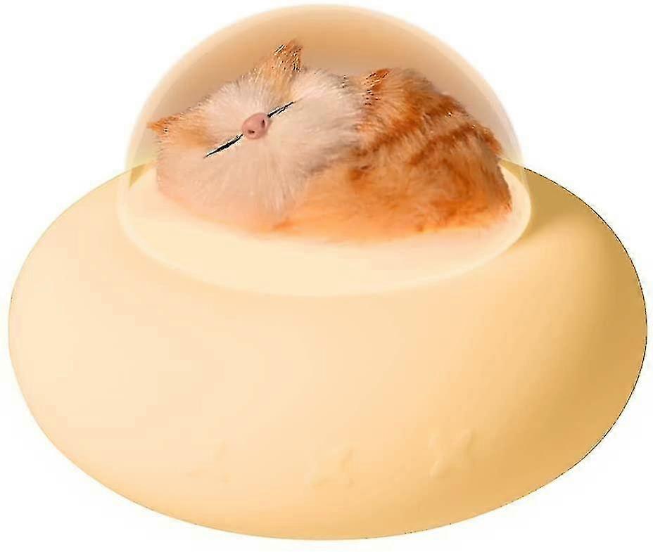 かわいい猫ランプ常夜灯 - USB充電式シリコン宇宙船ベッドサイドランプ子供と居心地の良い雰囲気