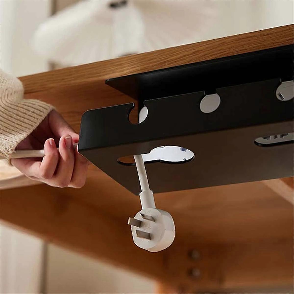 Under Desk Cable Management Cable Tray Power Strip Wire Box