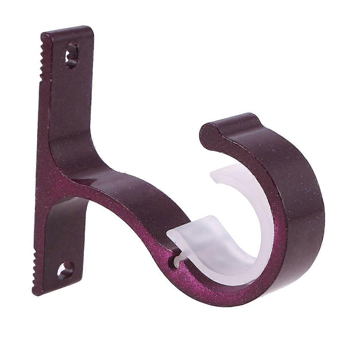 2PCS Curtain Rod Aluminium Alloy Thick Single Bracket Mounting Bracket(Dark Red)