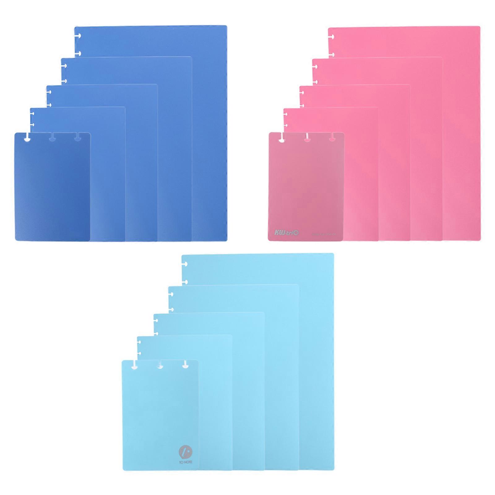 A4 A5 A6 A7 B5 Size Colorful Notebook Cover with Mushroom Holes Journal Dividers Notebooks Accessories  Pink A4
