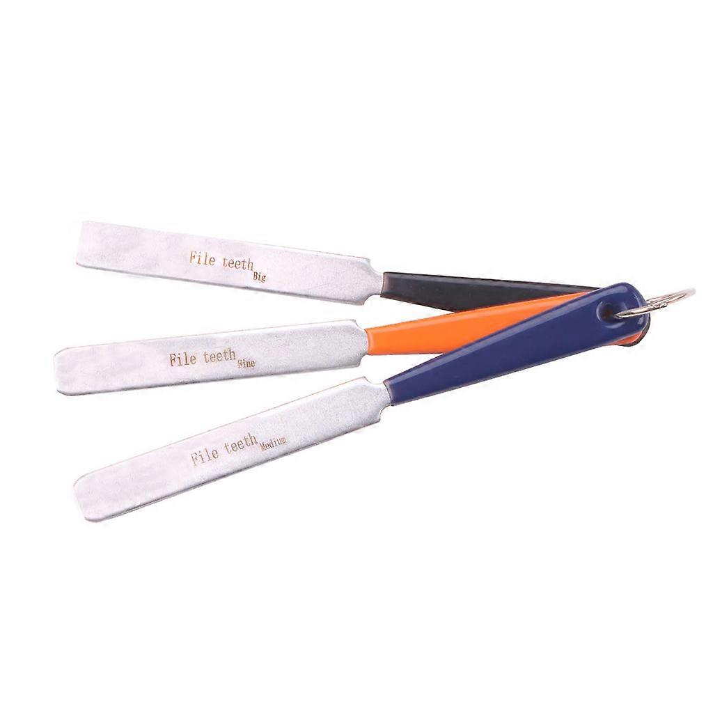 Guitar Nut Files Double Edge Nut Slotting Files Set Fret Crowning Files Luthier Tools for Bass Guitar Set of 3Pcs
