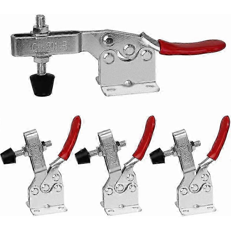 GH201B 4 Pack Vertical Toggle Clamps with Base, 90kg Capacity - Premium Gift