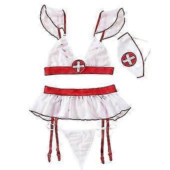 مثير ممرضة موحدة ملهى ليلي حزب تأثيري شهر العسل زي بيجاما-h