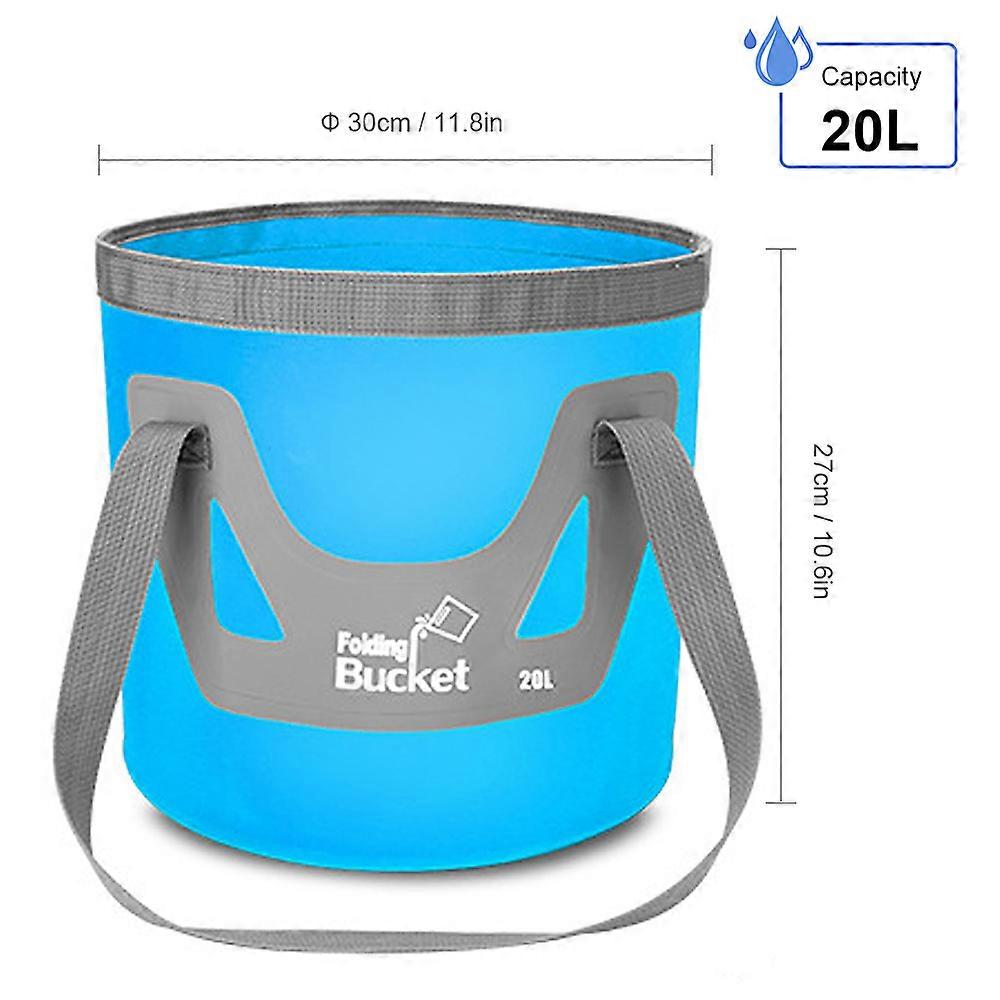 20L Collapsible Water Bucket Folding Bucket Water Storage Container for Camping Hiking Traveling Fishing Washing