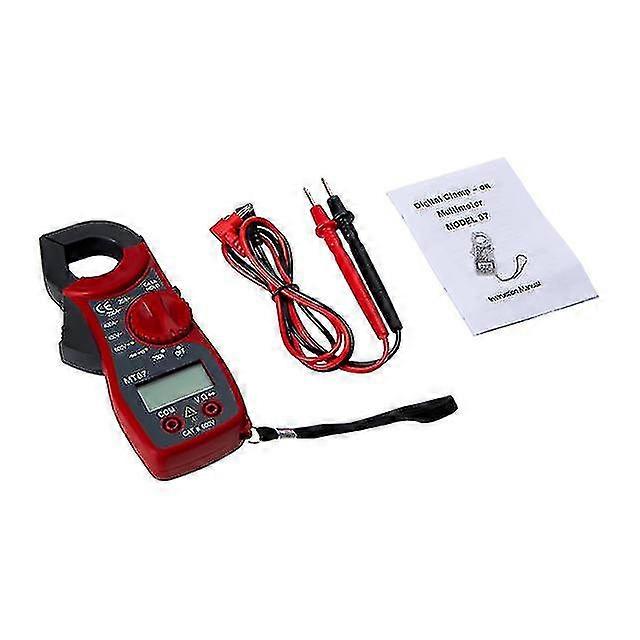 2025 Mini Mt87 Digital Clamp Multimeter AC/DC Ampere Stromzange Test Strom Zange Voltage Transitor Test Lcd Widerstand Leistungsmesser rot