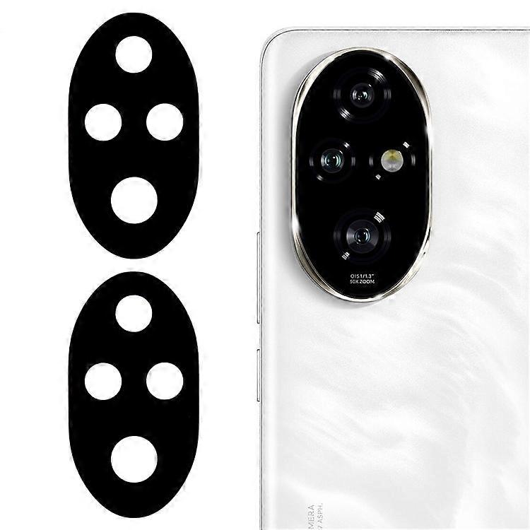 2Pcs Compatible For Honor 200 Pro 5G Camera Lens Protector 2.5D Silk Printing Tempered Glass Lens Film