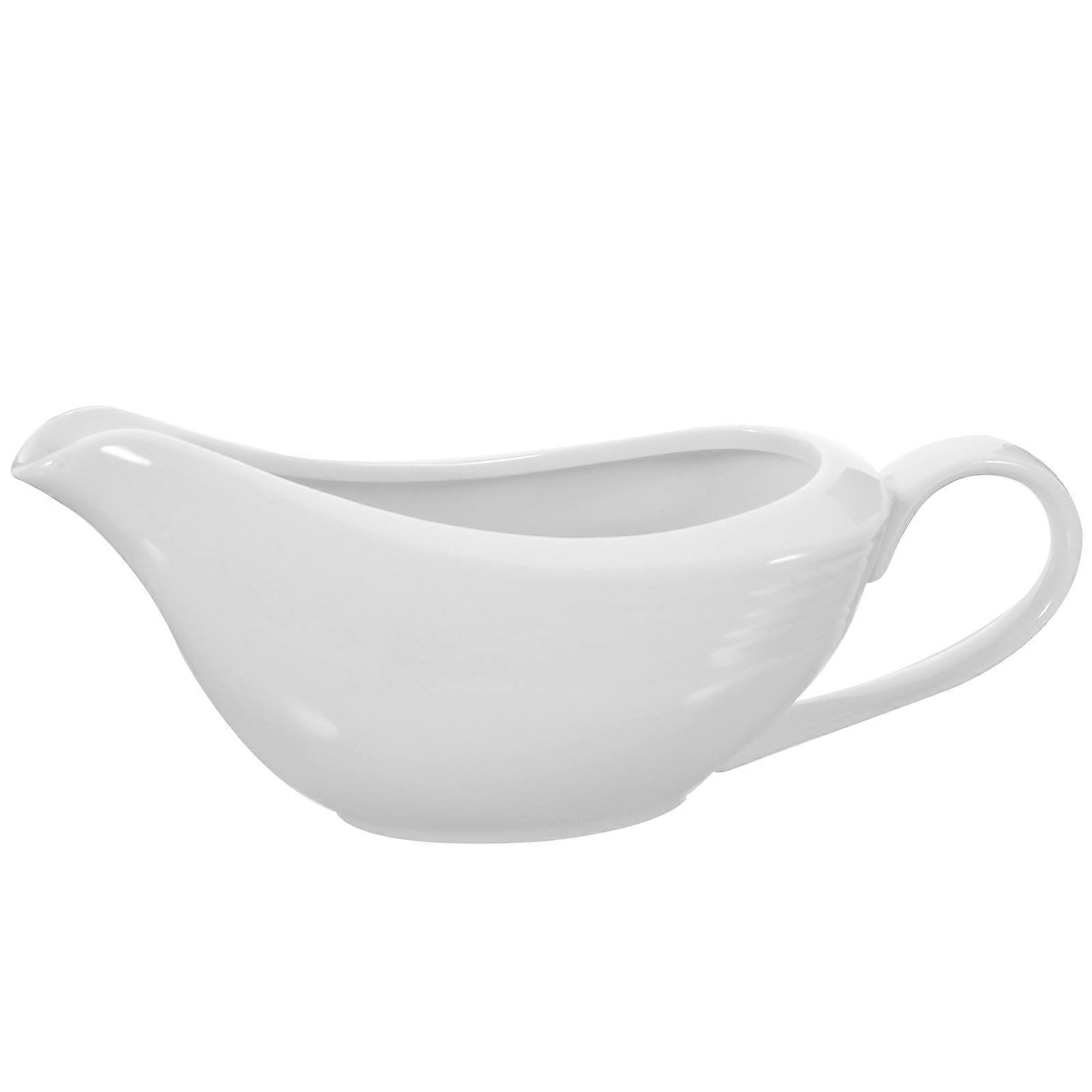 Salad Dressing Pitcher,Ceramic Gravy Boat for Kitchen Service,Sturdy Build