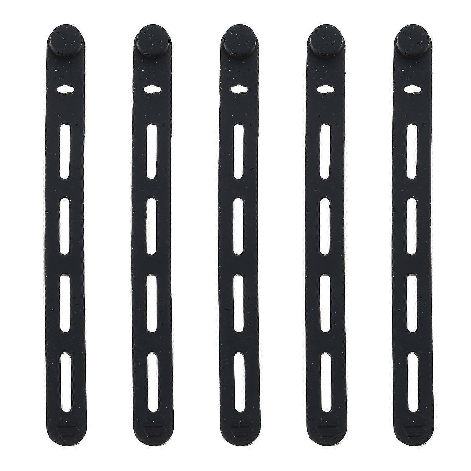 5Pcs Silicone Cable Ties Cord Wrap Reusable Wraps for Electrical Organizers