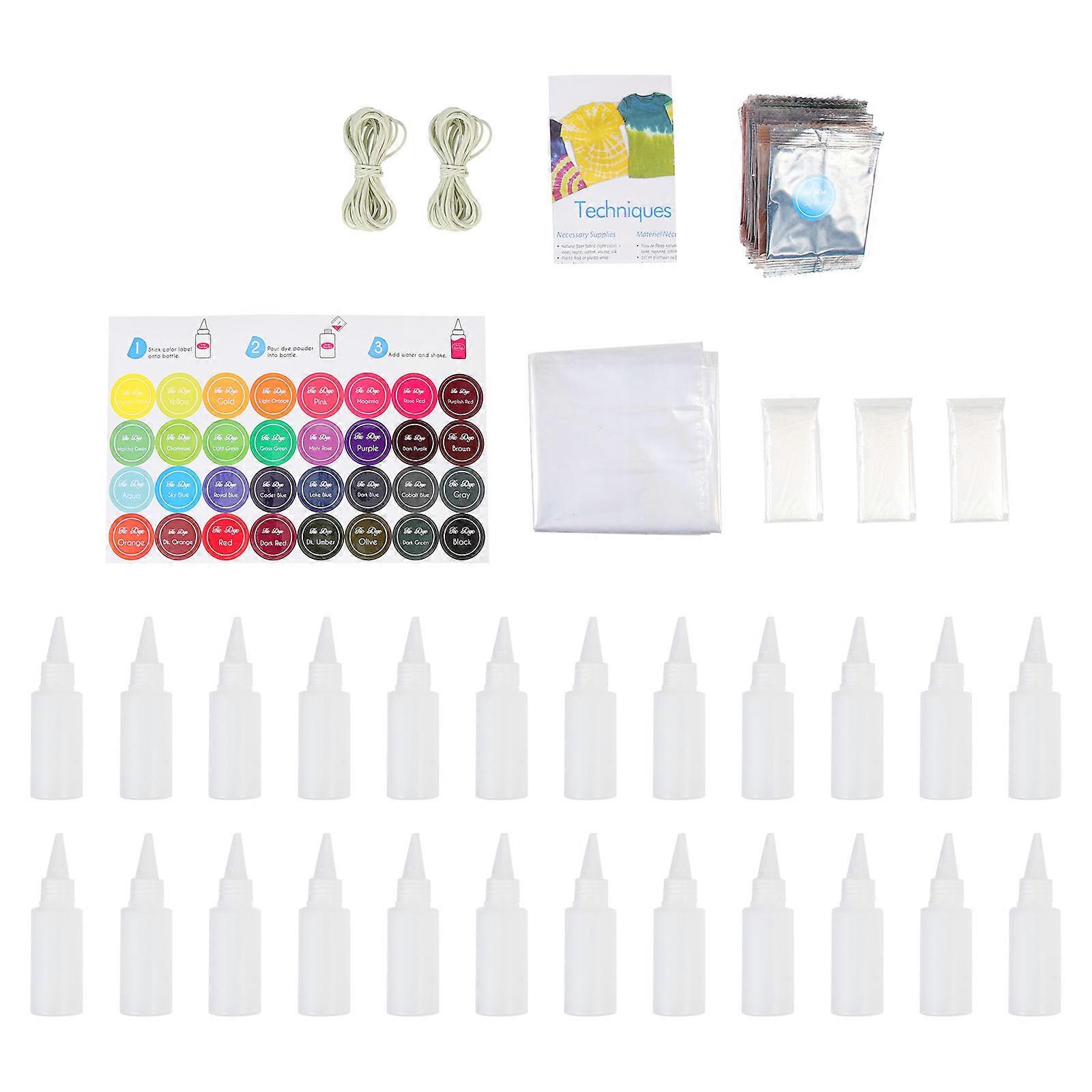 Tie Dye Package, Adaptable for DIY Projects, Ensures Bright Long Term Colors
