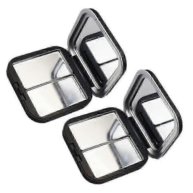 7.7X7.7x1.4cm Black Refillable Makeup Palettes & Cases 2pcs Compact Eyeshadow Palettes Empty Lipstic
