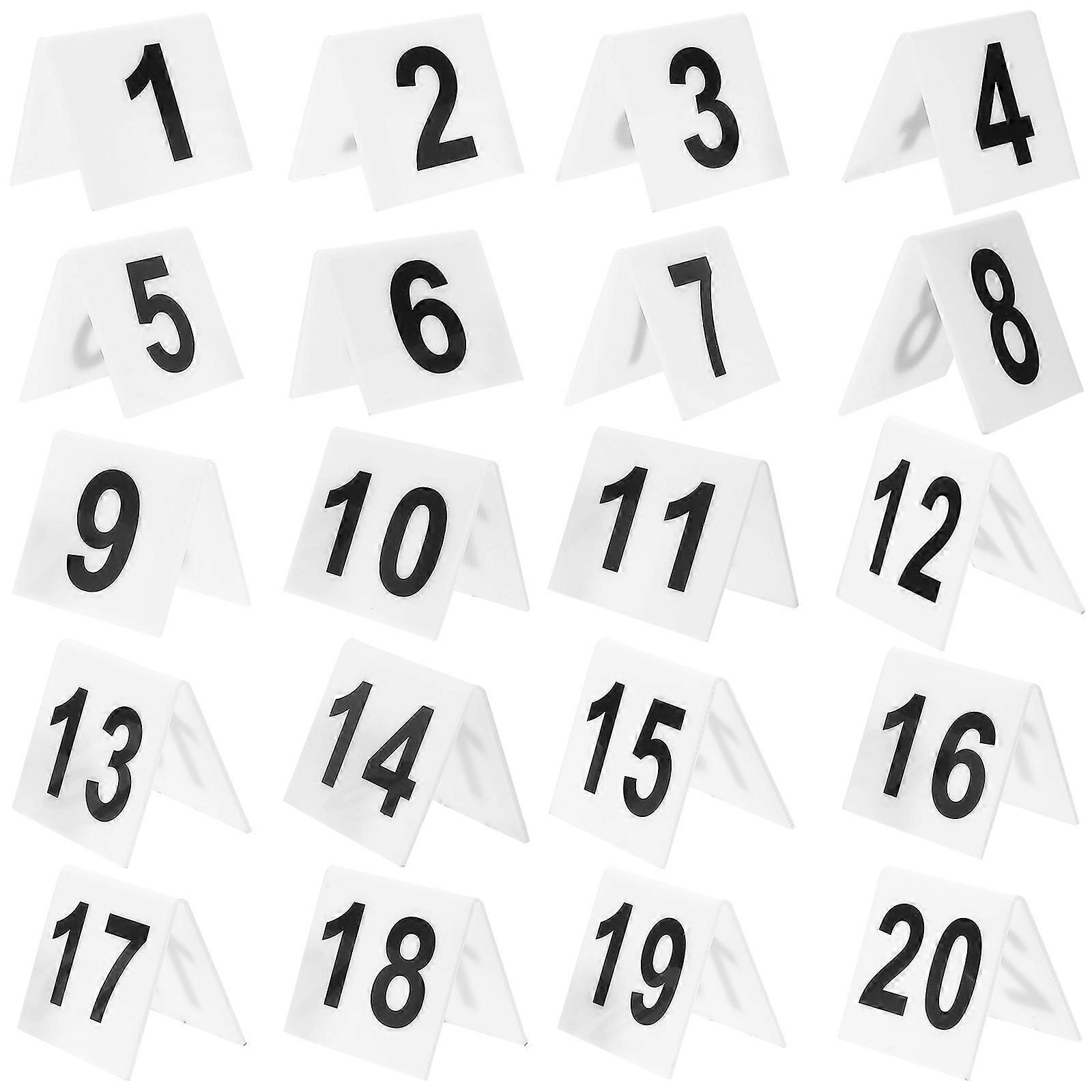 Evidence Markers for Tables, Double-Sided Acrylic Signs for Versatile Use in Restaurants
