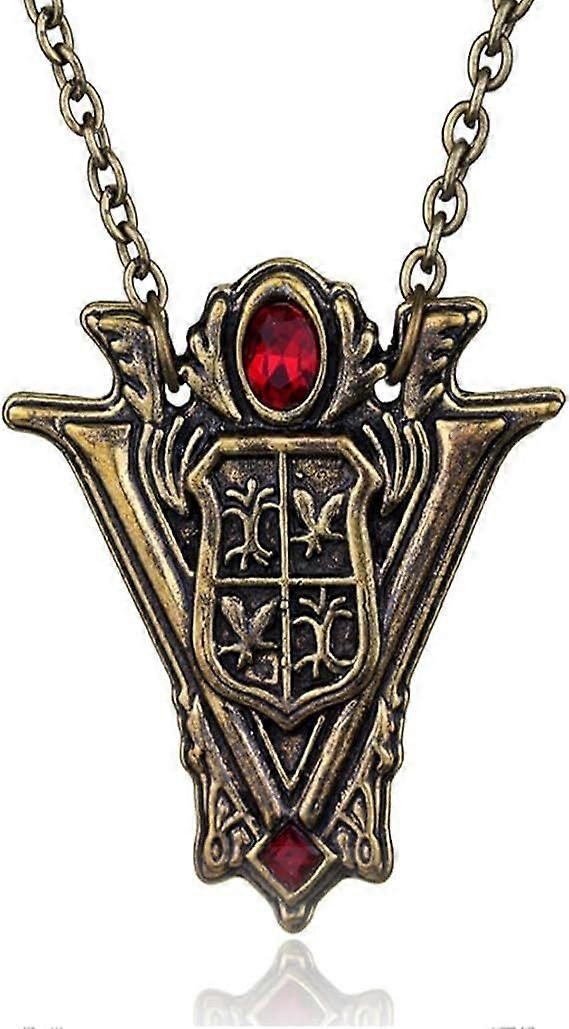 Eternal classic vampire eclipse silver necklace pendant crescent Volturi badge jewelry diamond inlaid retro antiques suitable for male and femal.