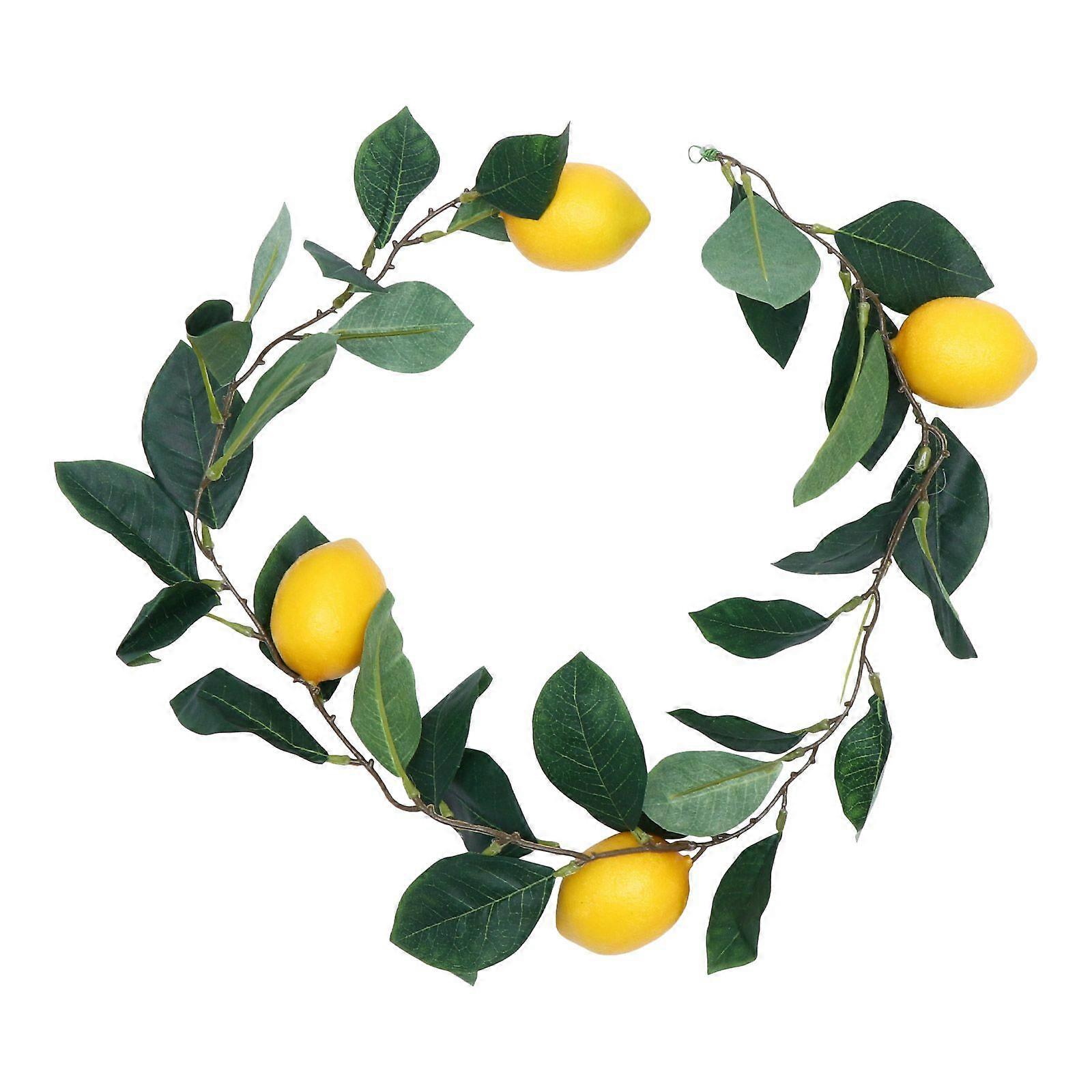 1pc Suspendu Vigne Décoratif Simulation Citron Suspendu Rotin pour Décor (Jaune)