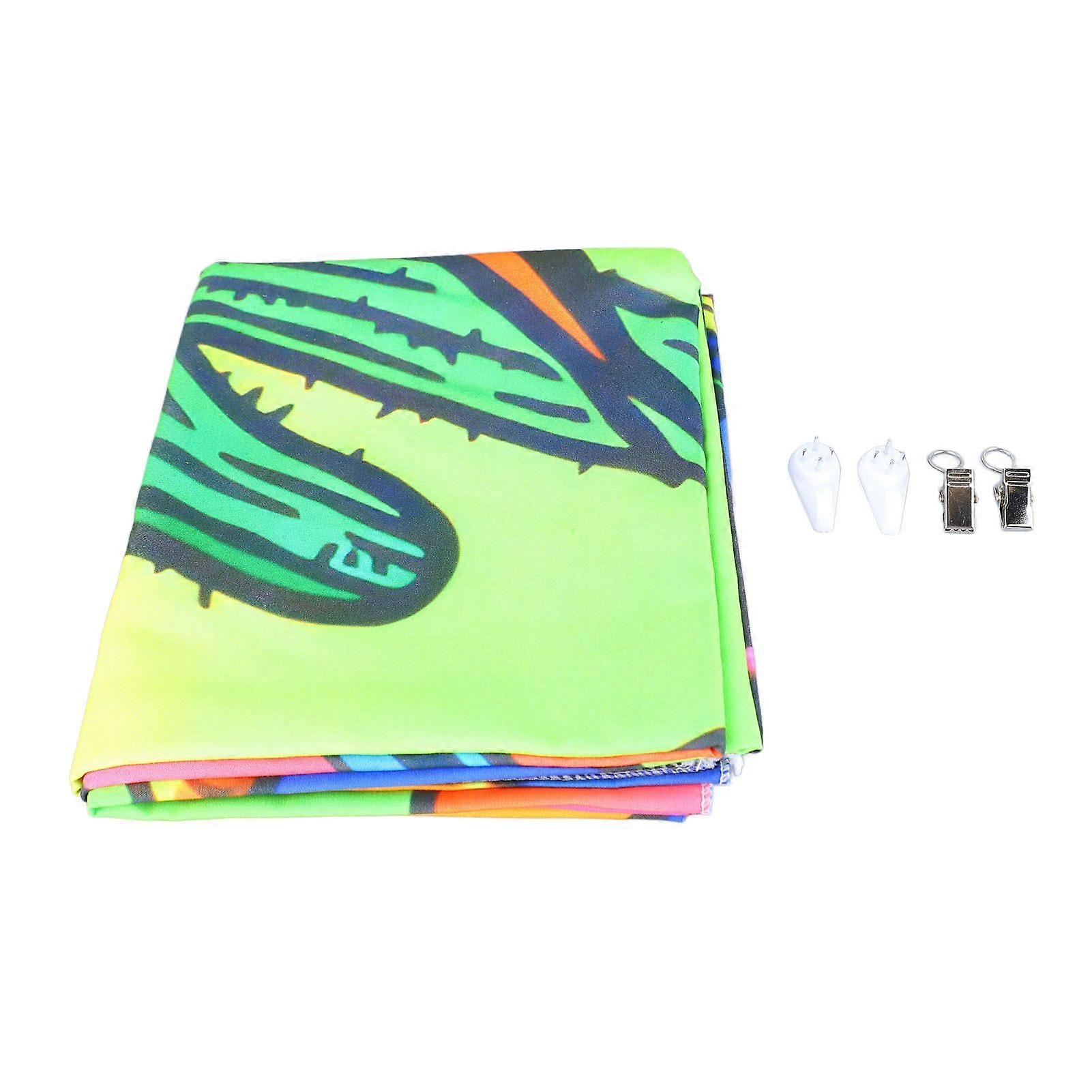 2025 Último modelo Blacklight Tapestry Mushroom Skull Thermal Transfer