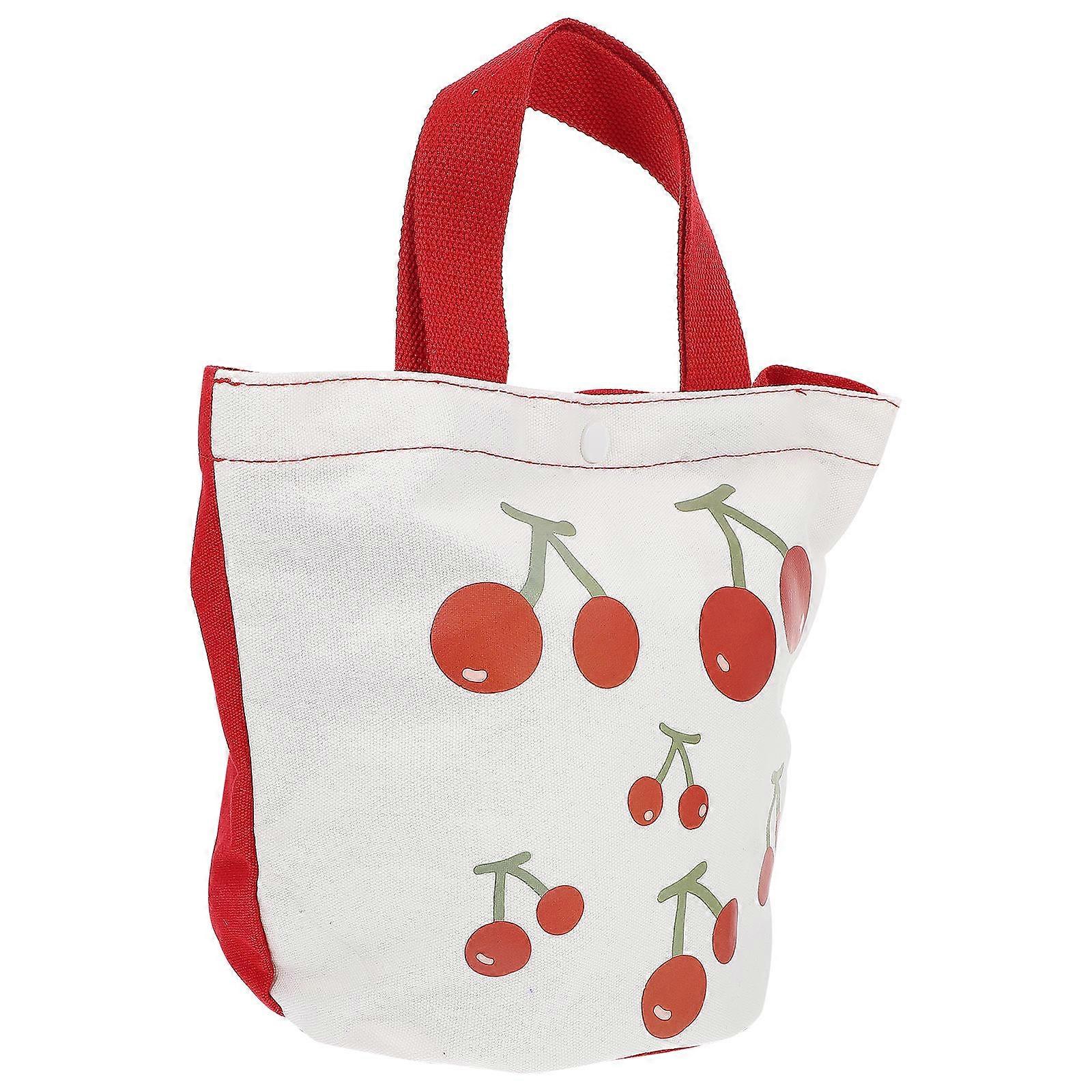 Canvas Food Box Bag Easy To Clean Portable Bento Bag Ideal For Camping General Users 1Pc