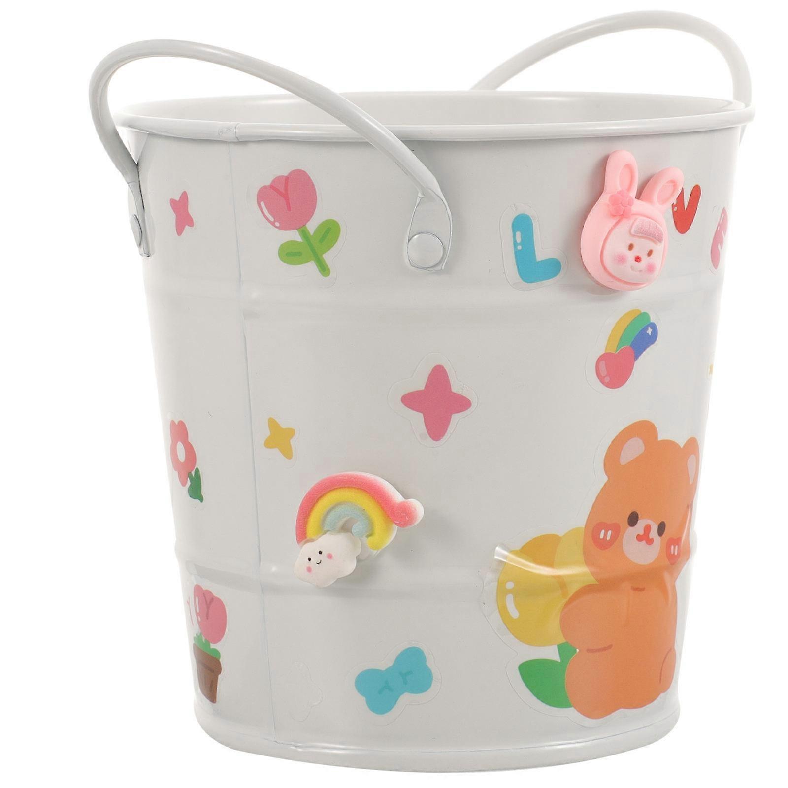 Makeup Brushes Holder Cute Desk Trash Can Style Narrow Spaces 1 Set