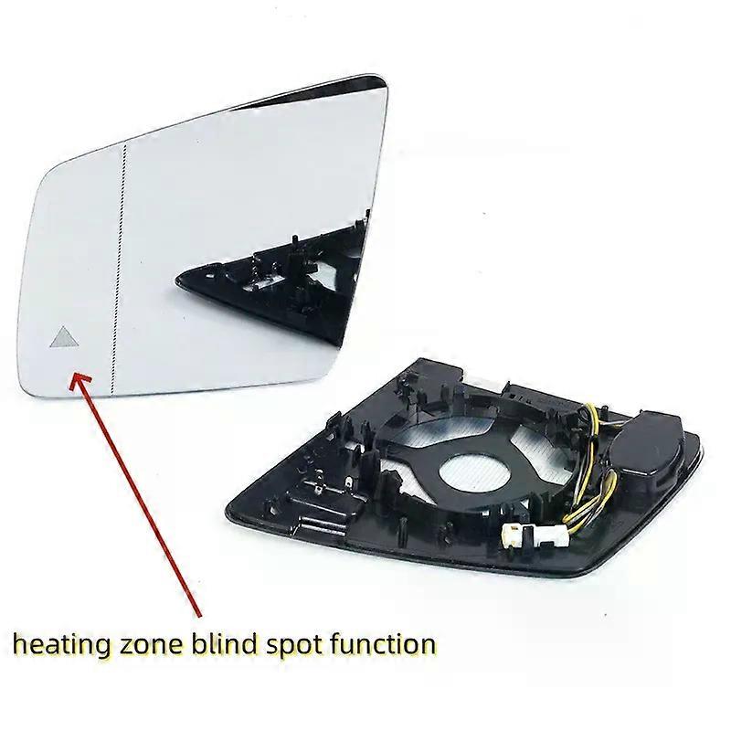 con For Mercedes-Benz GL ML GLE Class W166 W164  2010-2018 Wide Angle Replacement Heated Blind Spot Warning Wing Rear Mirror Glass