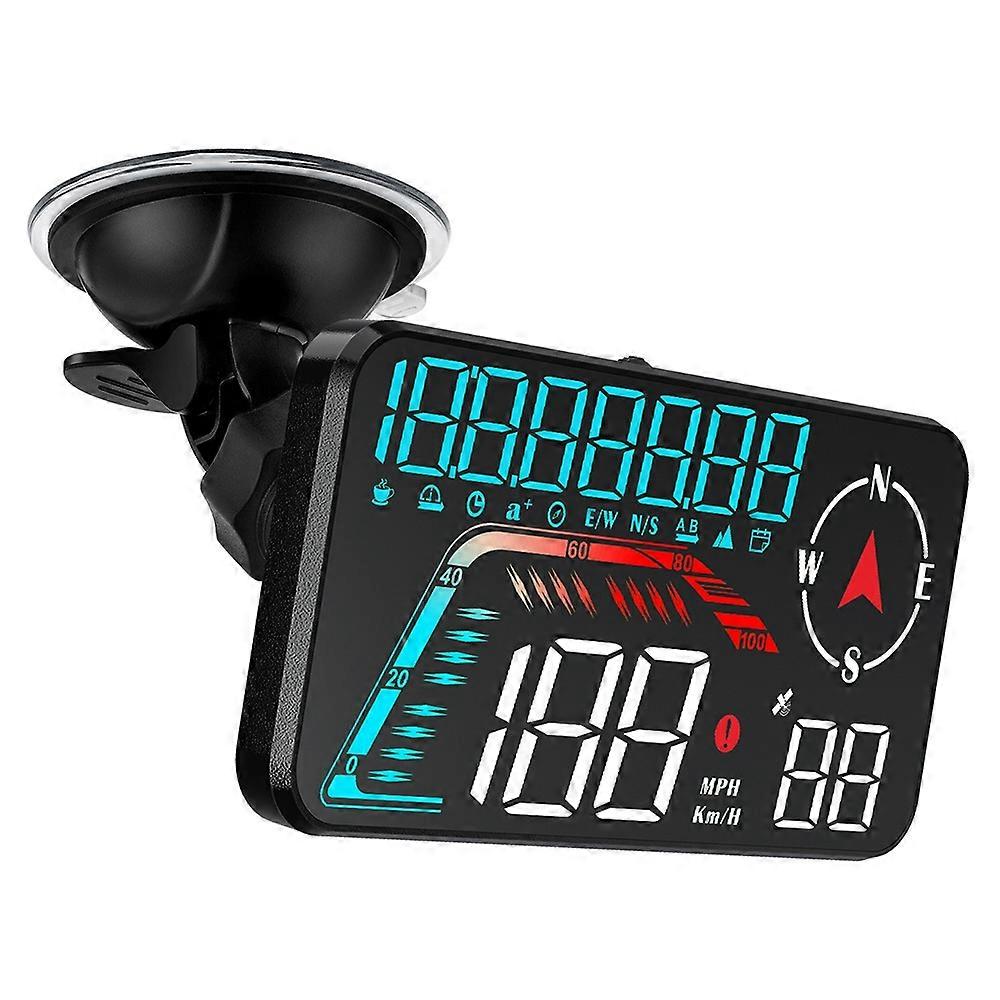 N7z G12 HUD GPS Digital Car Speedometer Windshield Suction Cup Mount B7d Head-Up Display - Multi-col