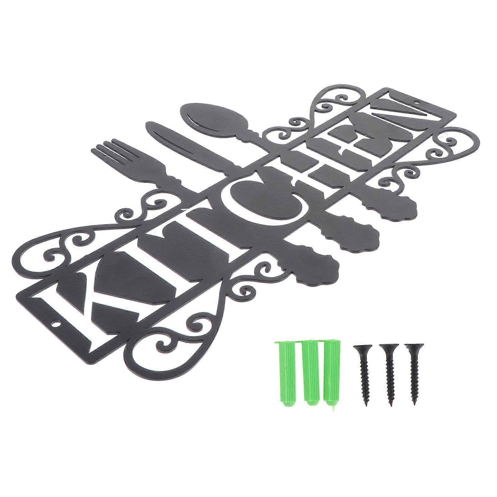 Creative Letter Iron Pendant for Restaurant Wall Decoration 1Set