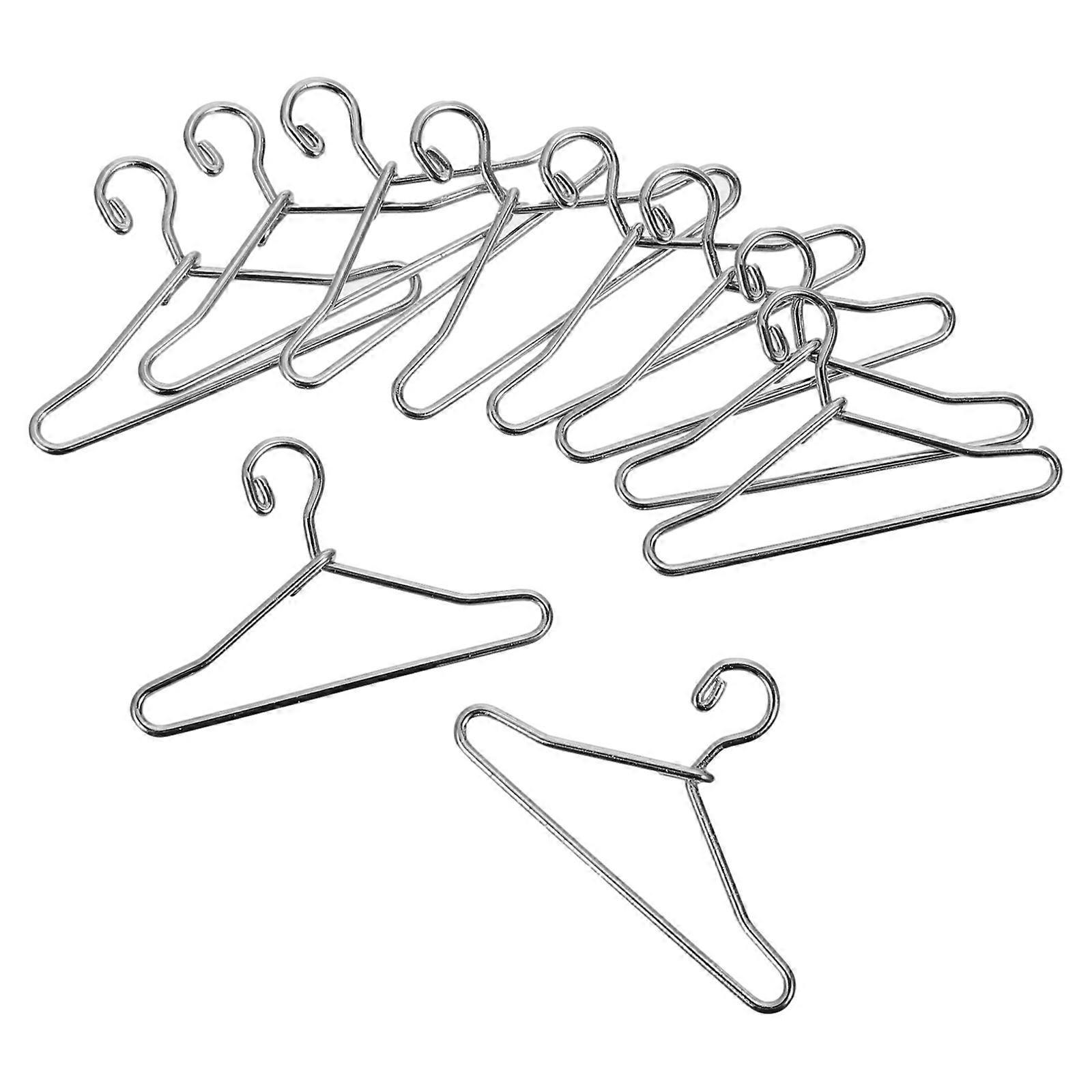 50pcs Mini Cintres de Poupée en Métal - Supports de robe robustes pour organiser les tenues de poupée avec des bords lisses et sûrs