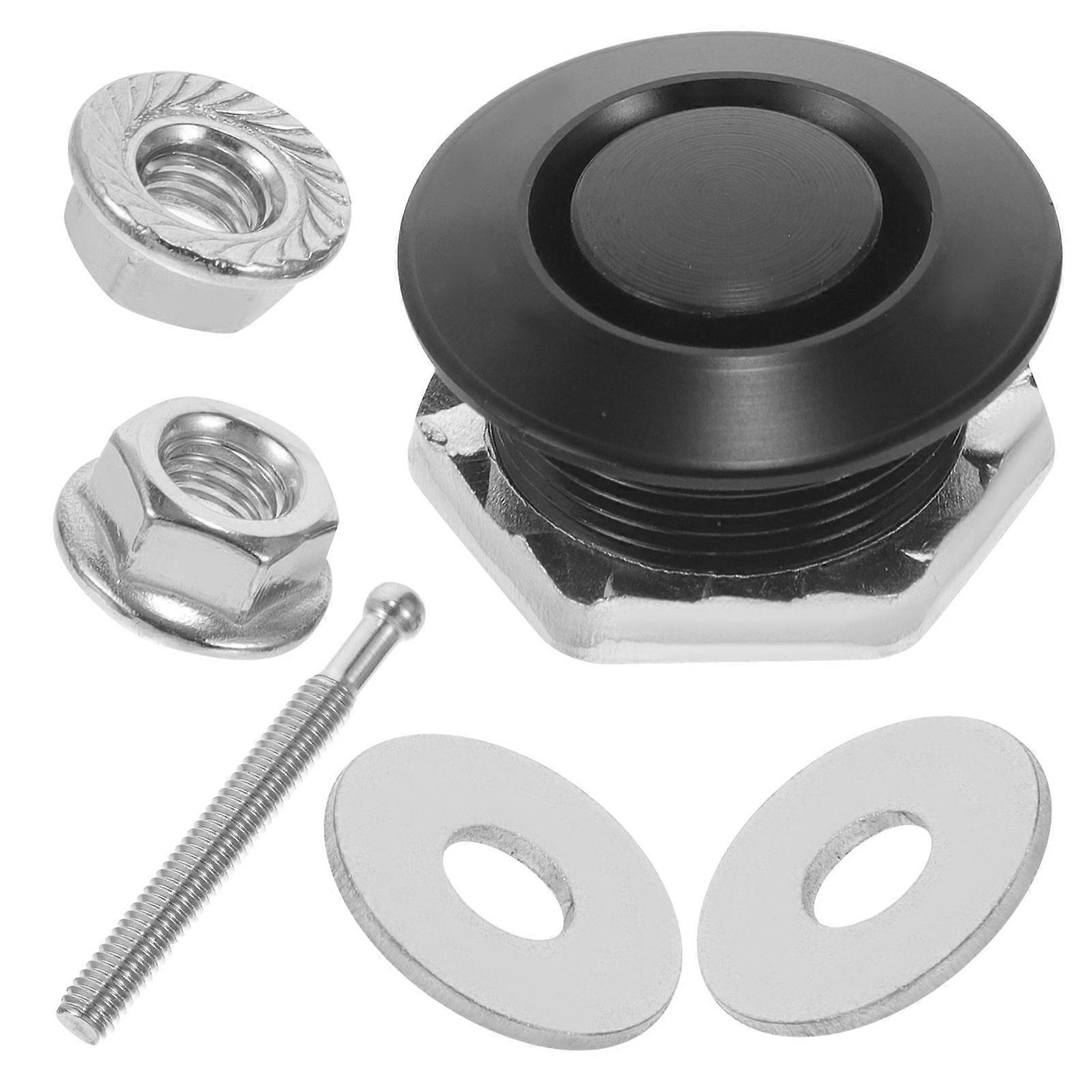 Aluminum Hood Pin Quick Release Car Hood Latch Lock Compact Design Racing Style 1Set