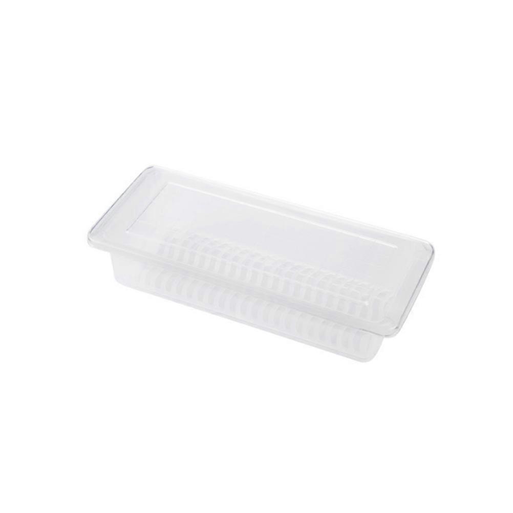 Storage Box With Lid Crisper Waterproof Dustproof Rectangular Preservation Box Home Cleaning S Size Plastic 1Set