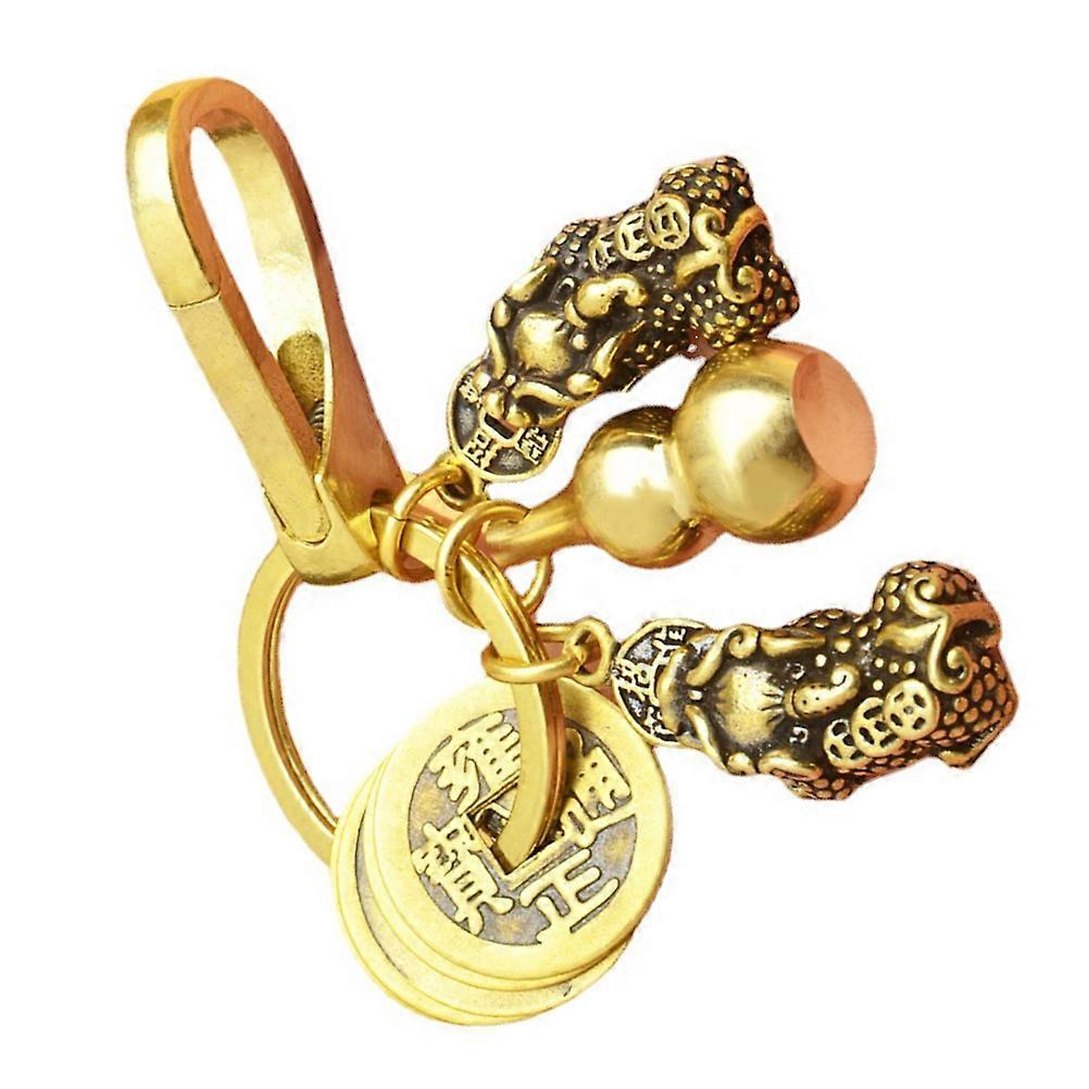 Keychain Pendant Key Buckle DIY Decoration Brass Key Charm 10.00X7.00X1.00CM 1Set