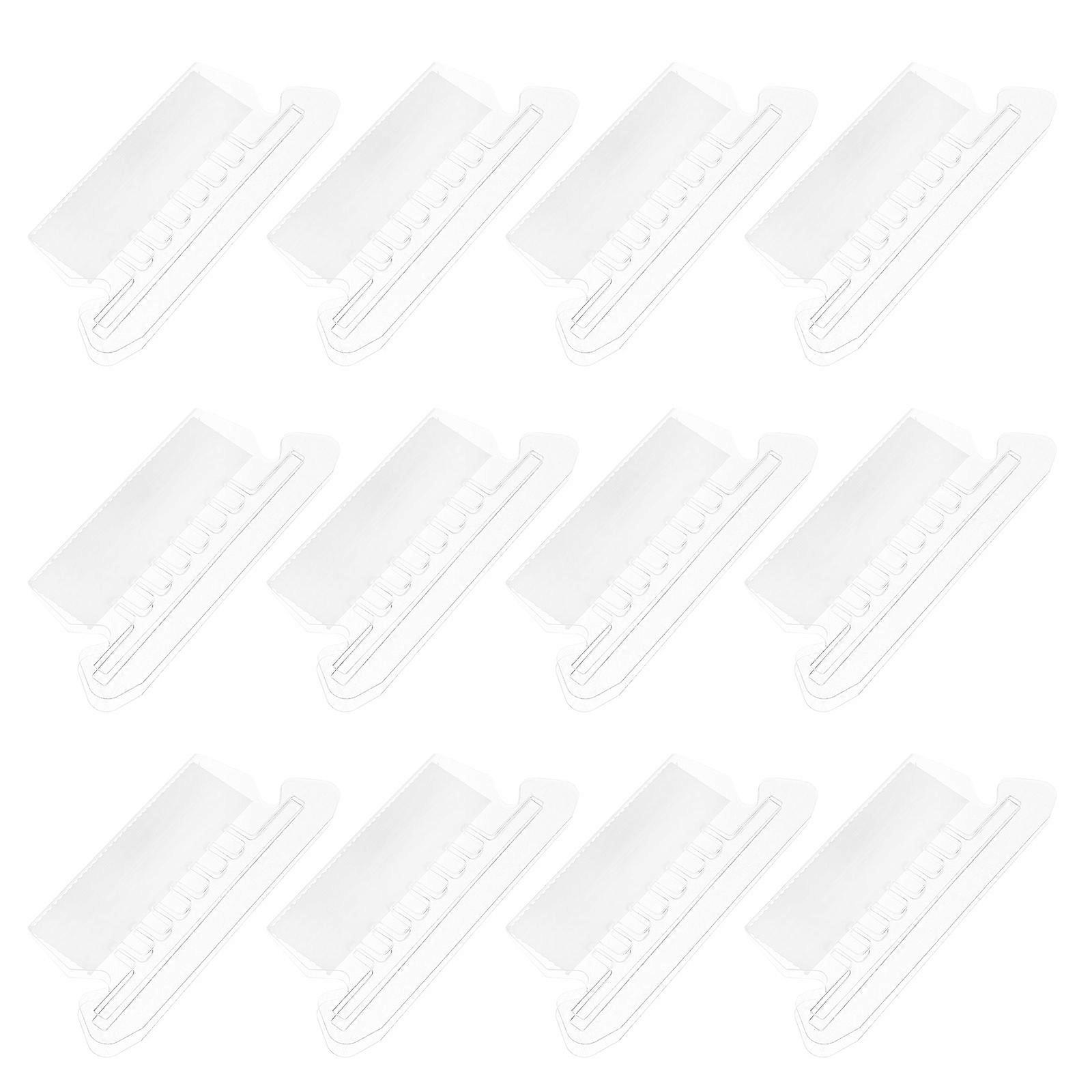 Clear Hanging Folder Tabs Rectangular Shape Securing into File Slots For Home Use 50Pcs