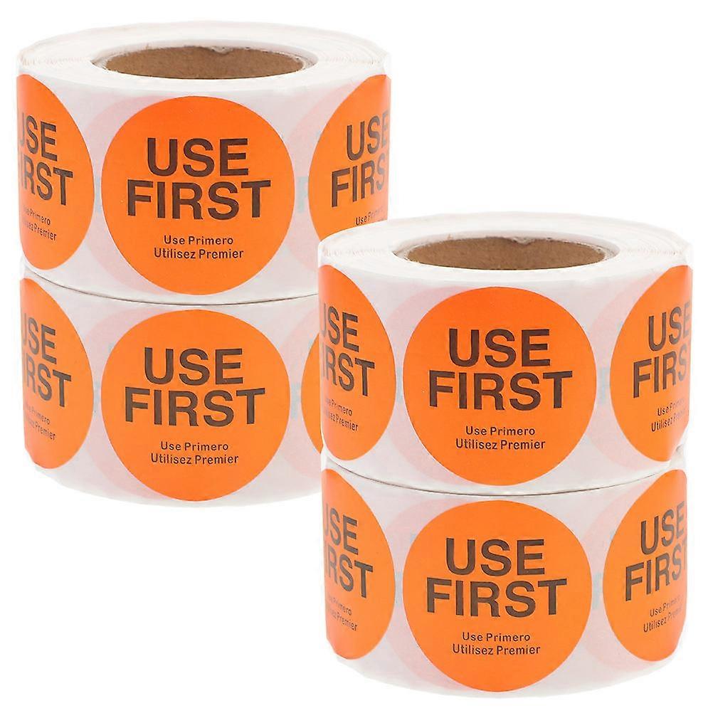 Kitchen Labels For Organizing Use First Stickers Food Labels Adhesive Material Home Use Inventory Control Orange 4 Rolls