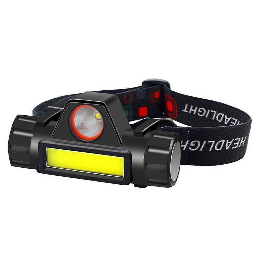 Utility Usb Torch Head Mounted Flashlight Home Use Black Two Lighting Modes 1Set