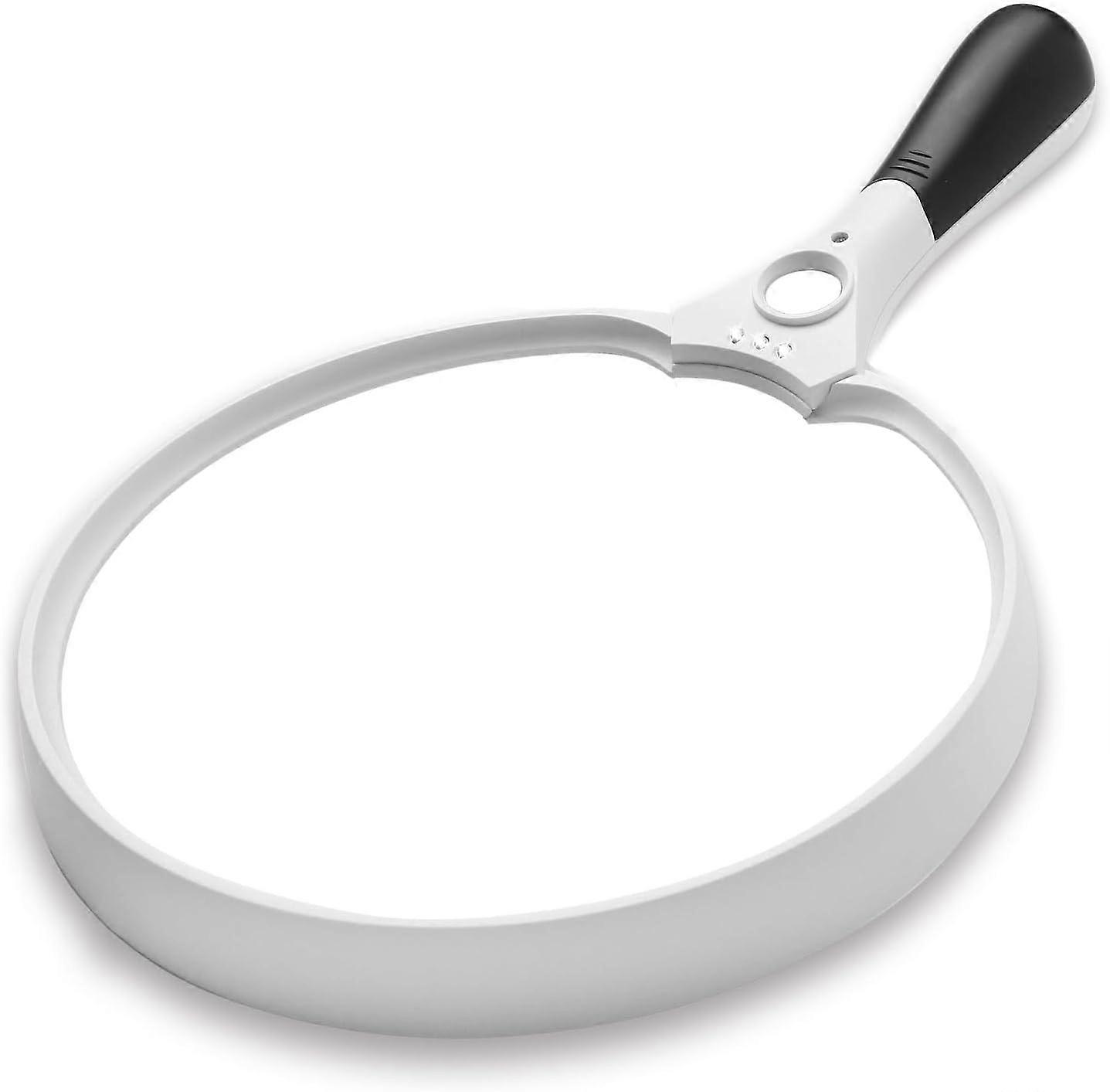 Large Magnifying Glass with LED Light - 2X 4X 10X Magnification L
