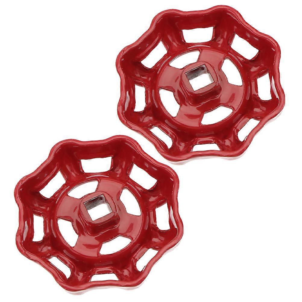 Valve Handle Spigot Handle Maintenance Valve Handle Red 2.0X2.0X0.4in 2Pcs