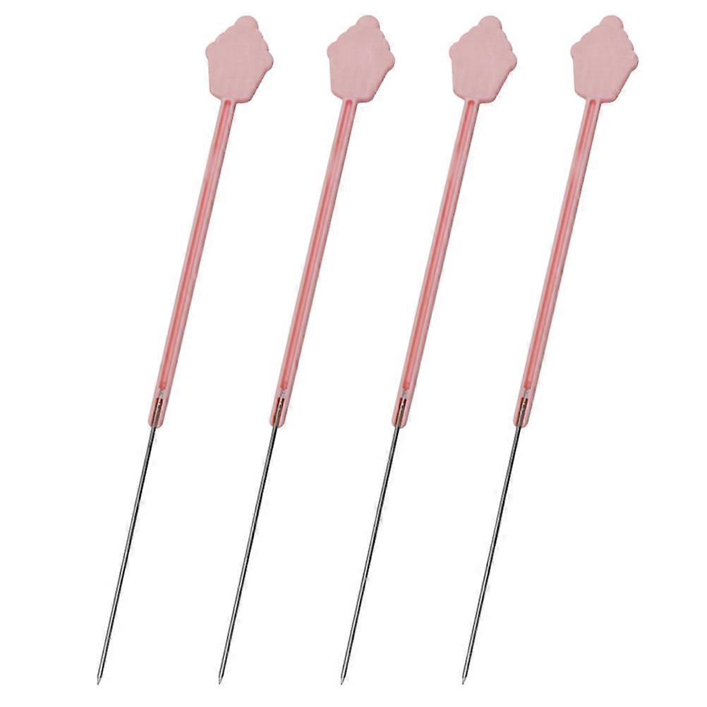 Metal Tester For Cake Testing Sticks Bread Testing Needles Kitchen Baking Tools Simple Design Pink 4Set
