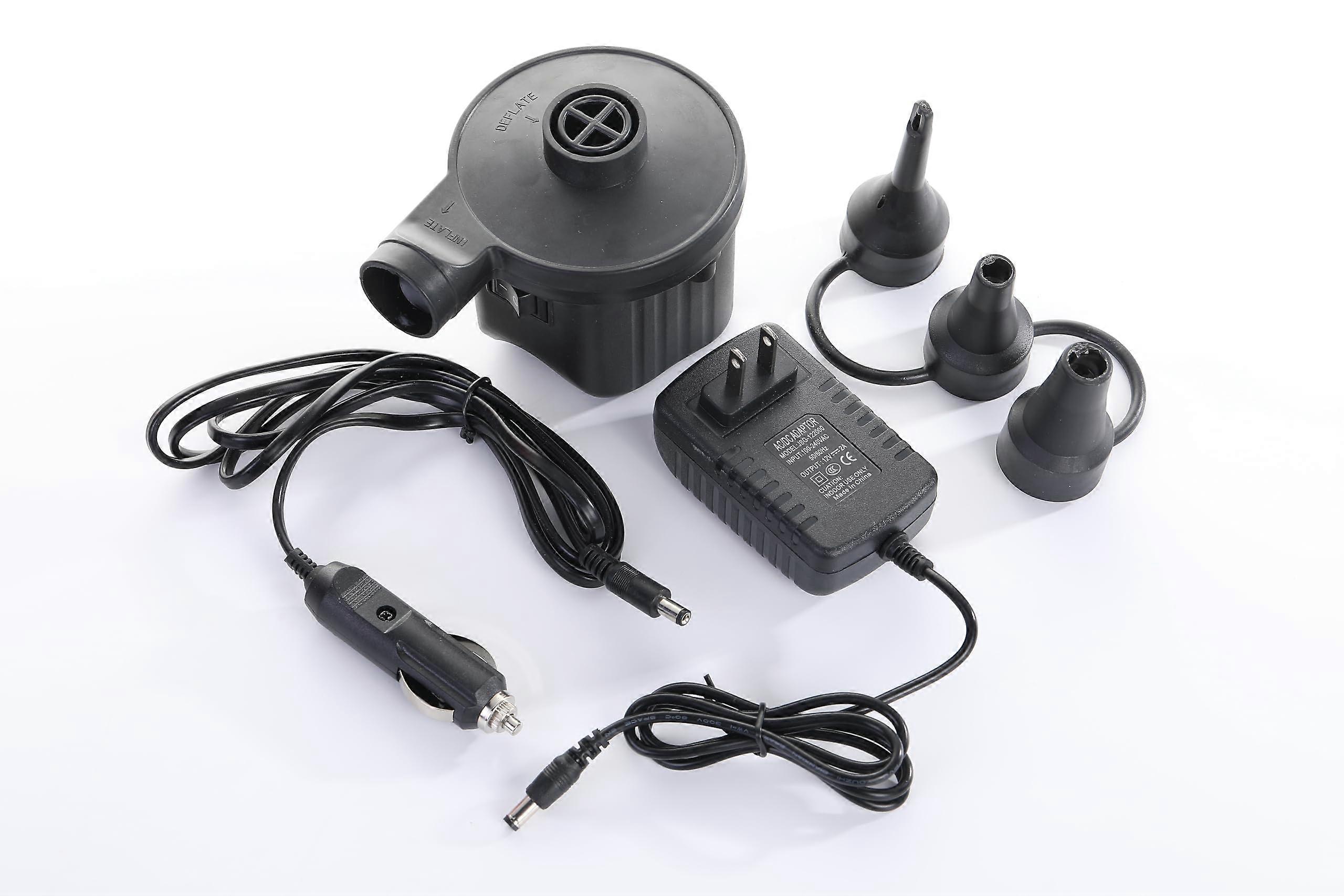 Electric Air Pump, with Quick Inflation/Deflation, Rechargeable with 3 Nozzles